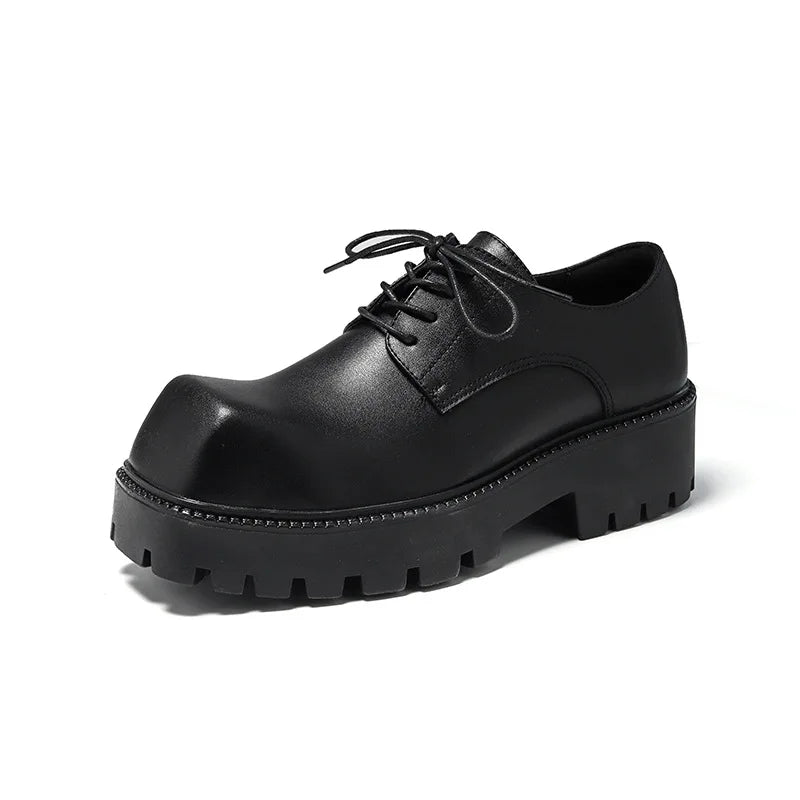 Square Toe Platform Derby Shoes