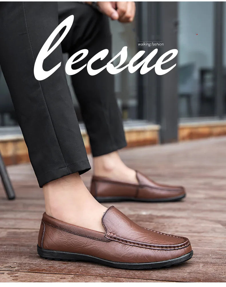Italian Leather Casual Loafers
