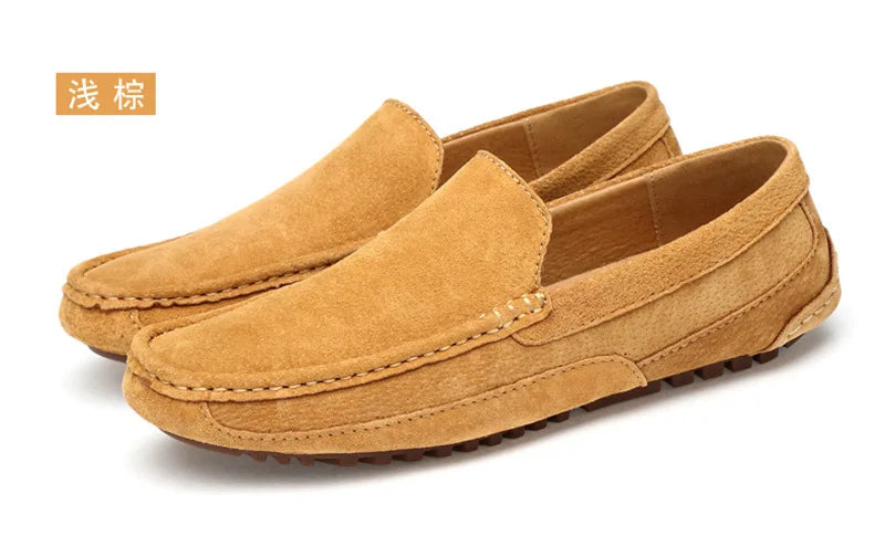 Suede Handmade Driving Loafers