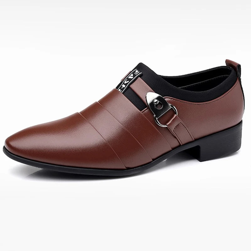 Pointed Toe Slip-On Oxford Shoes