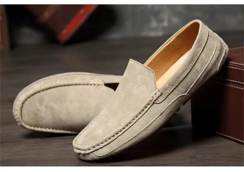Suede Handmade Driving Loafers