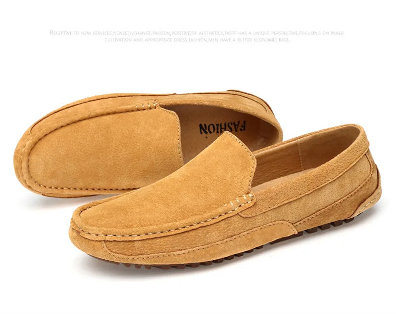 Suede Handmade Driving Loafers