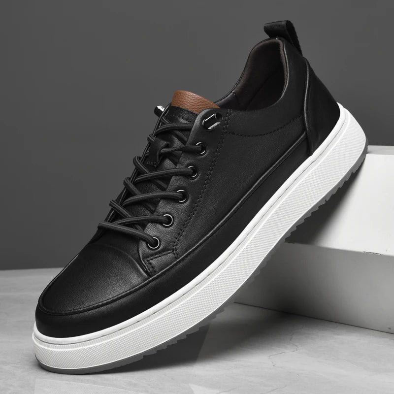Classic White Leather Business Shoes