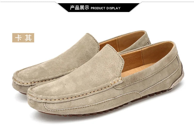 Suede Handmade Driving Loafers