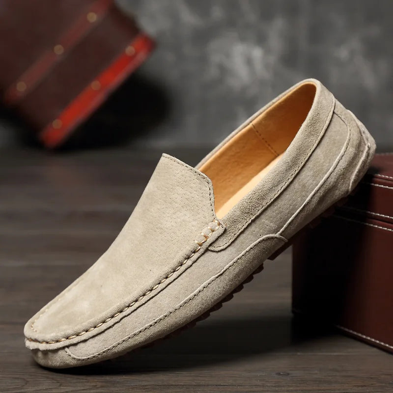 Suede Handmade Driving Loafers