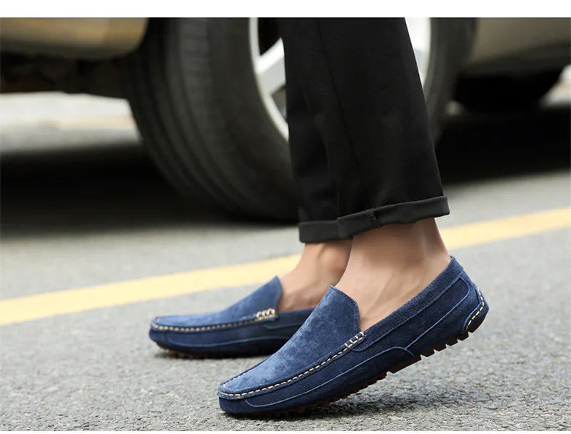 Suede Handmade Driving Loafers