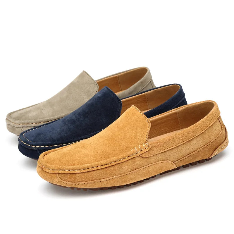 Suede Handmade Driving Loafers