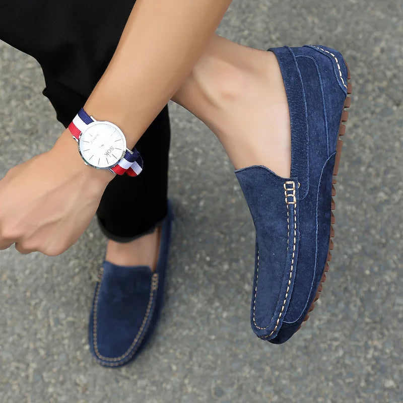 Suede Handmade Driving Loafers