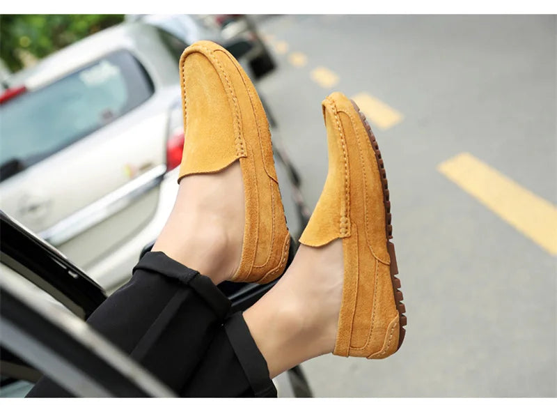 Suede Handmade Driving Loafers