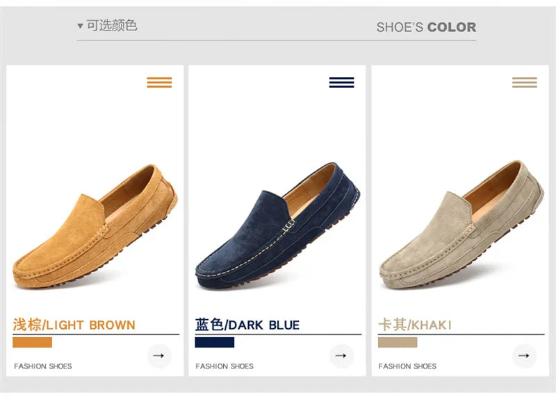 Suede Handmade Driving Loafers