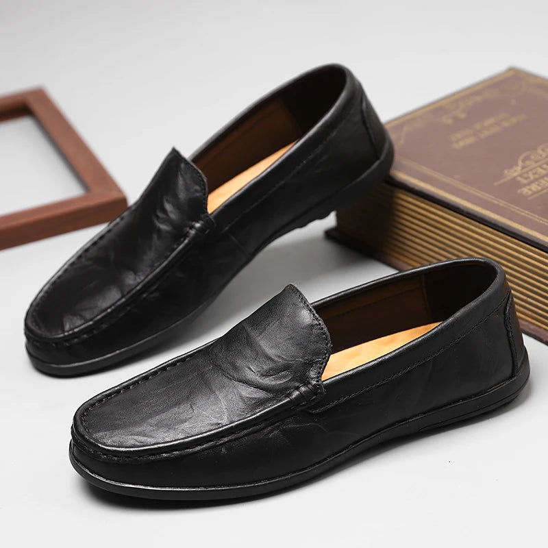 Italian Leather Casual Loafers
