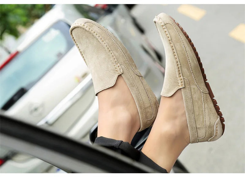Suede Handmade Driving Loafers