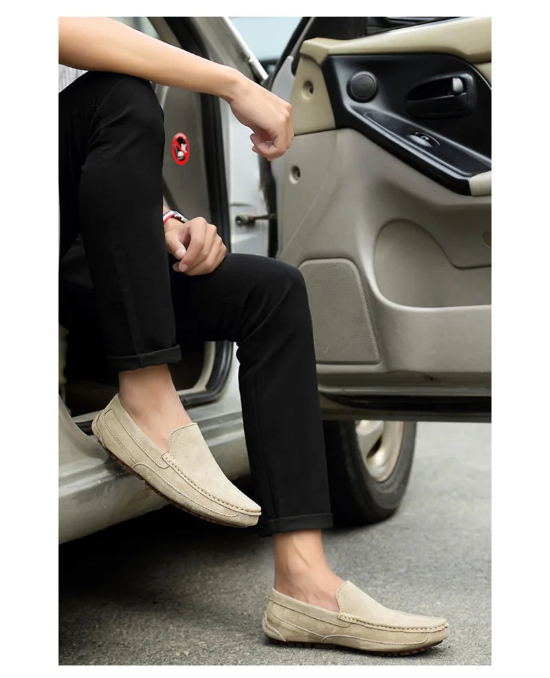 Suede Handmade Driving Loafers