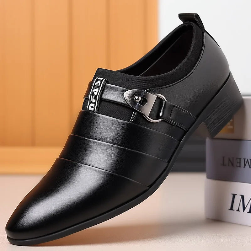 Pointed Toe Slip-On Oxford Shoes
