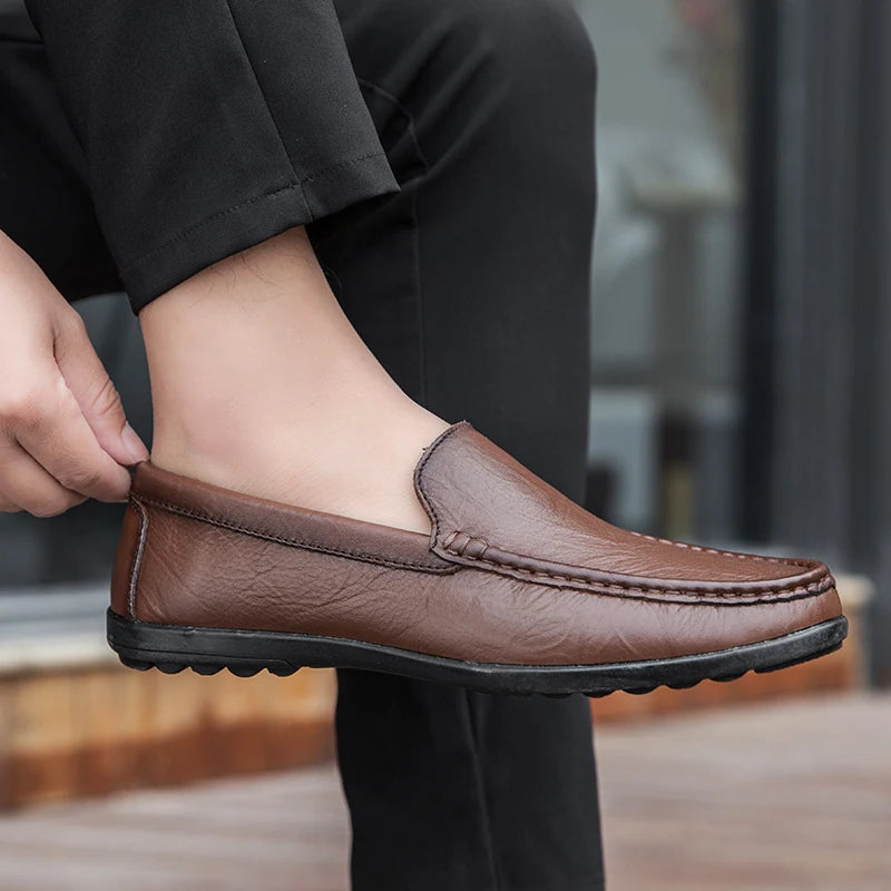 Italian Leather Casual Loafers