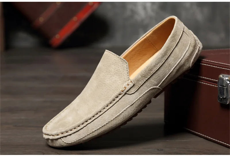 Suede Handmade Driving Loafers