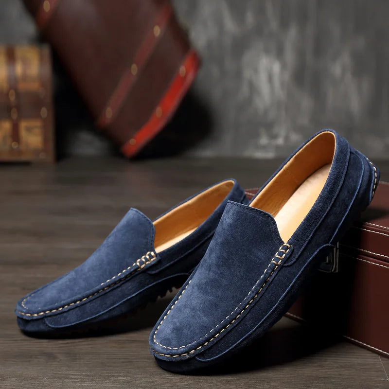 Suede Handmade Driving Loafers