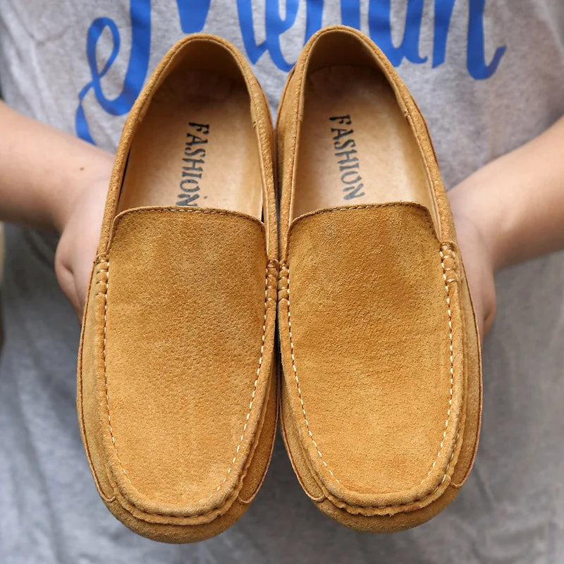 Suede Handmade Driving Loafers