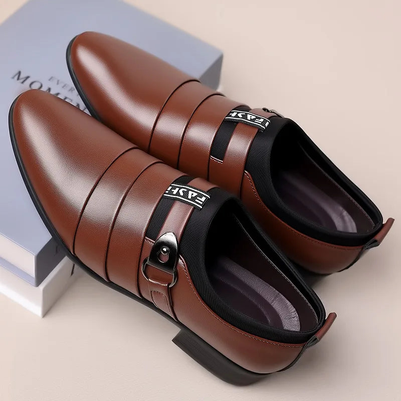 Pointed Toe Slip-On Oxford Shoes