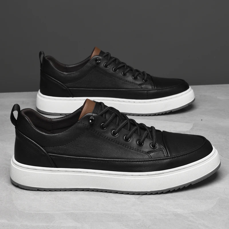 Classic White Leather Business Shoes