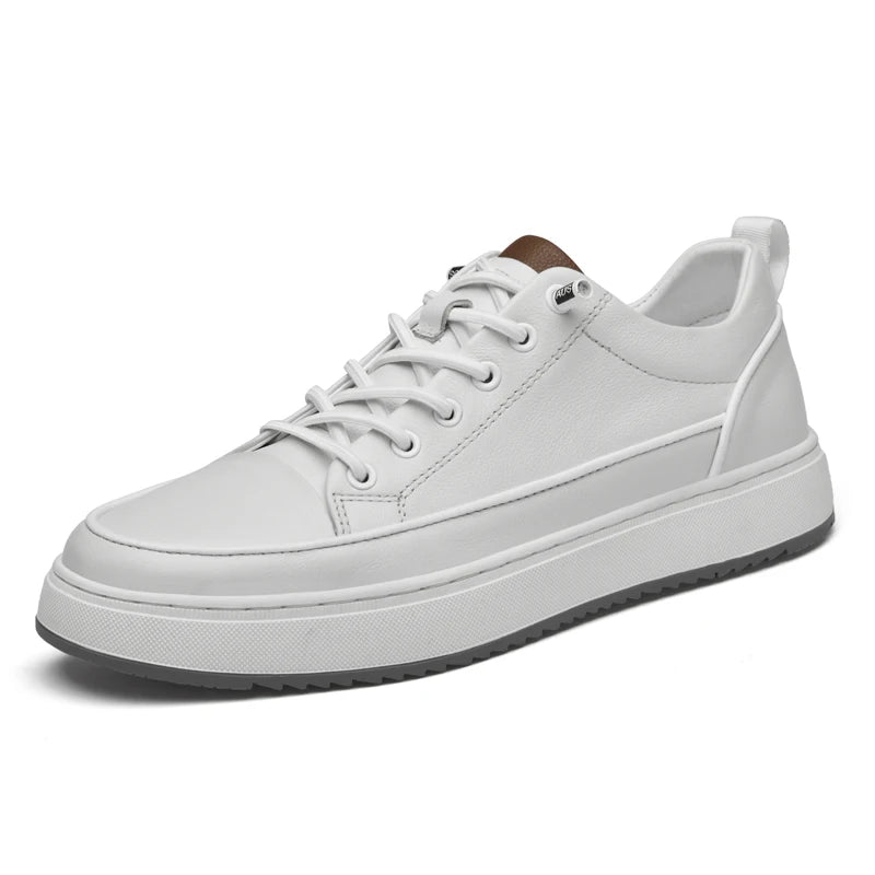 Classic White Leather Business Shoes