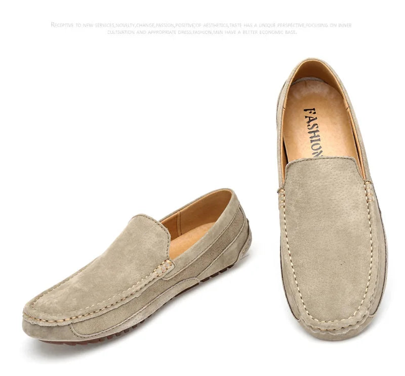 Suede Handmade Driving Loafers