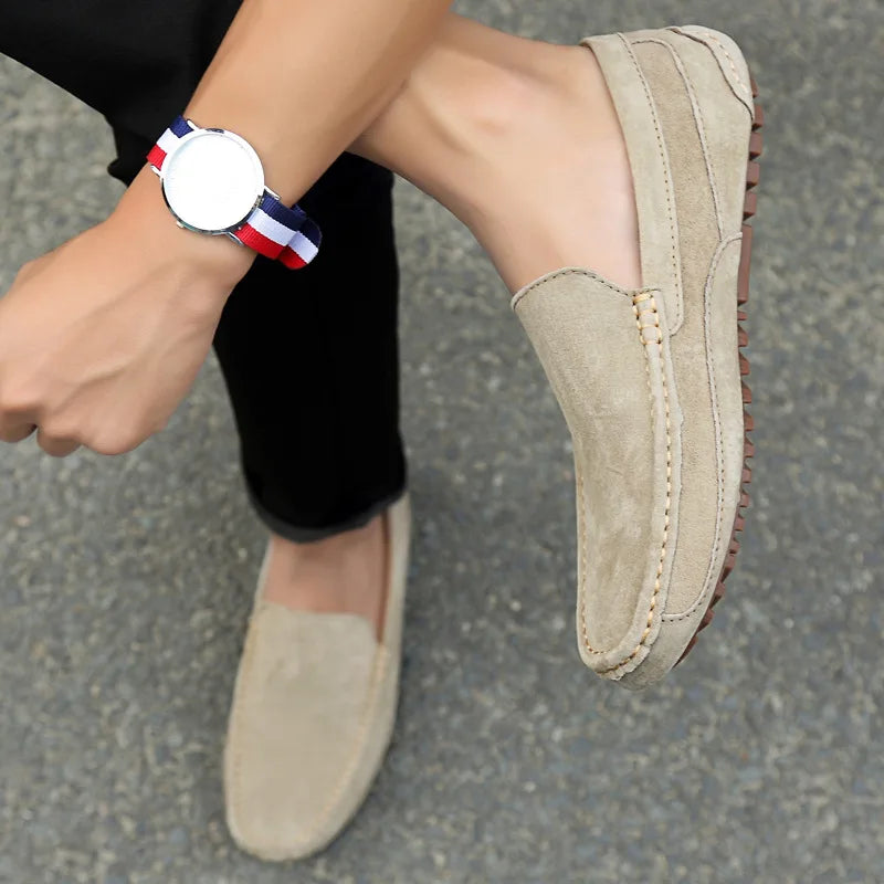 Suede Handmade Driving Loafers
