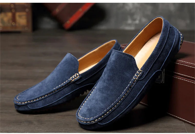 Suede Handmade Driving Loafers