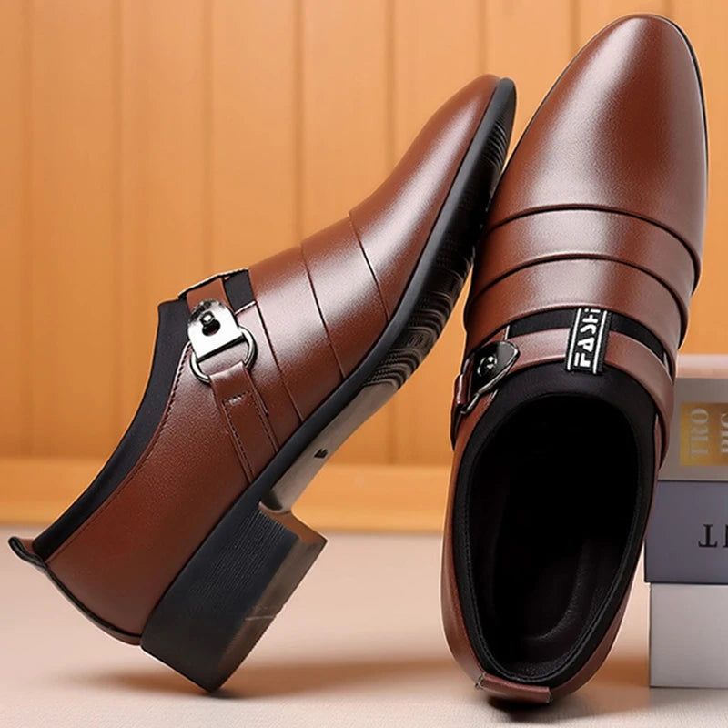 Pointed Toe Slip-On Oxford Shoes