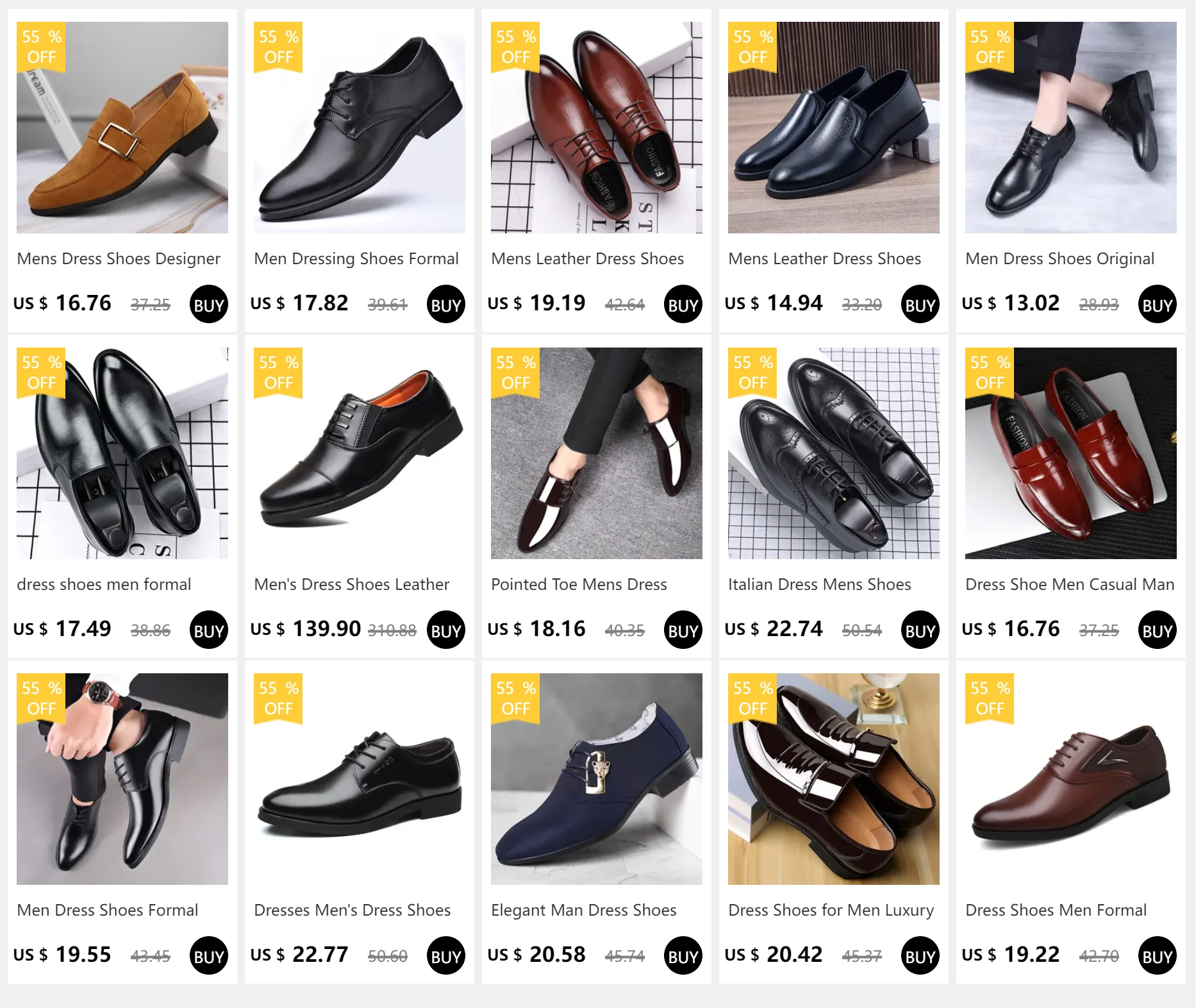 Italian Leather Formal Dress Shoes