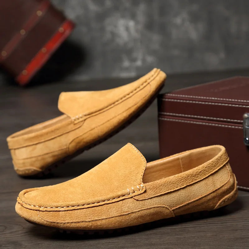 Suede Handmade Driving Loafers