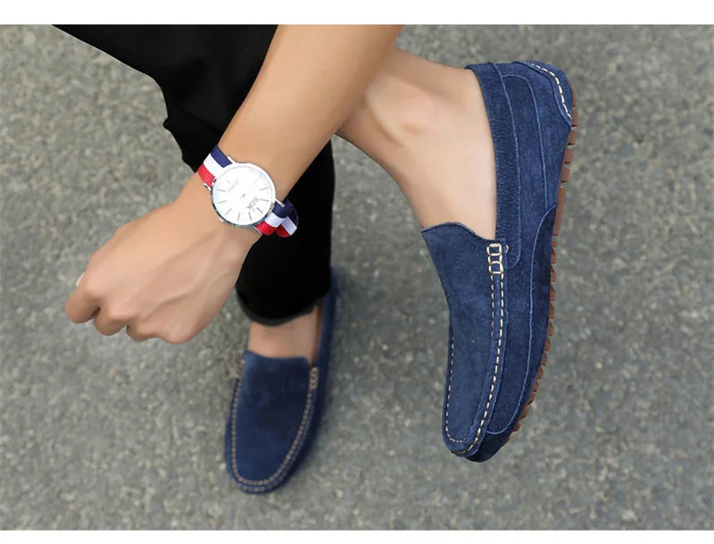 Suede Handmade Driving Loafers