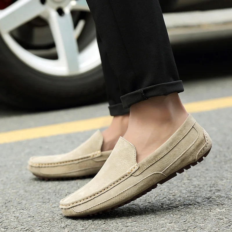 Suede Handmade Driving Loafers