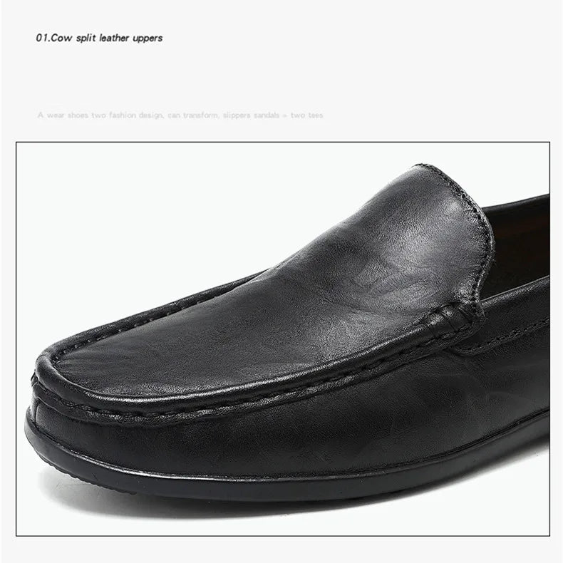 Italian Leather Casual Loafers