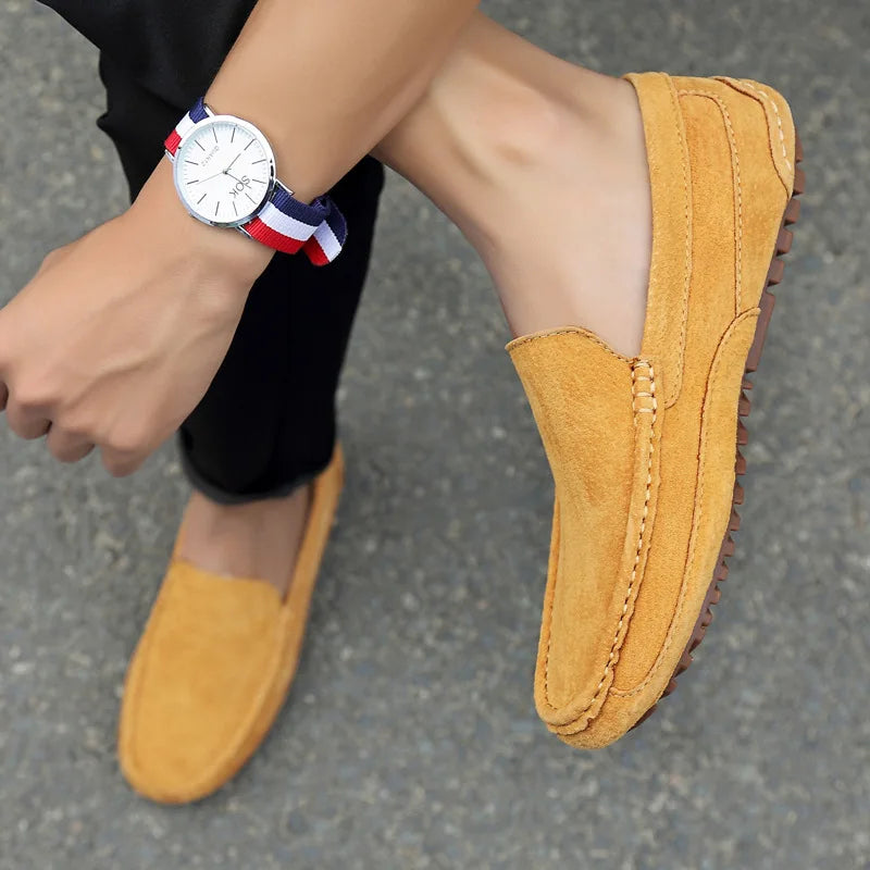 Suede Handmade Driving Loafers