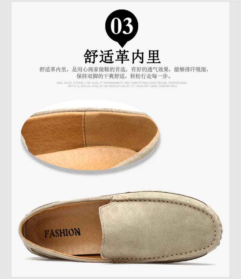 Suede Handmade Driving Loafers