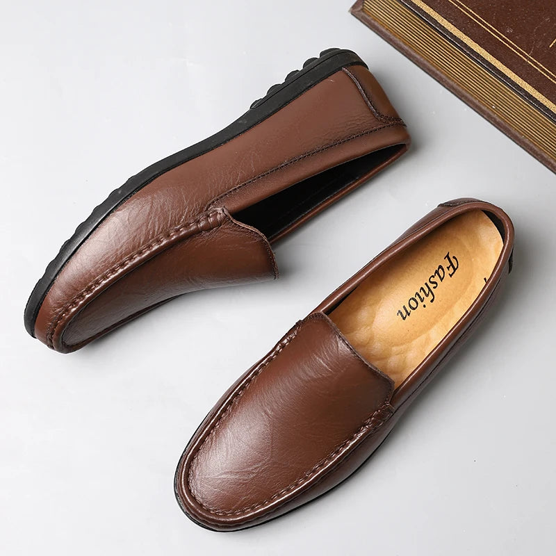 Italian Leather Casual Loafers