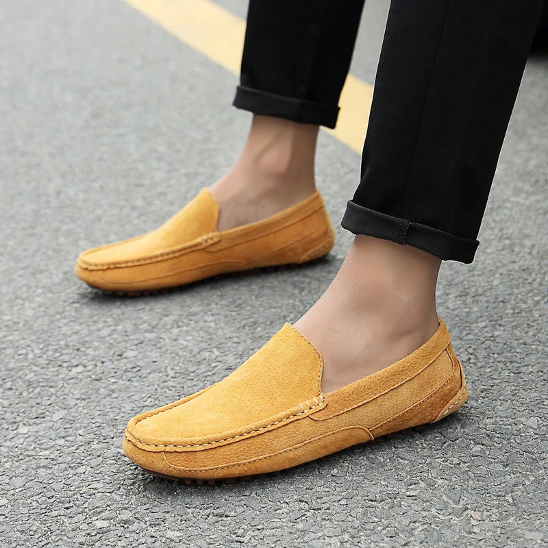 Suede Handmade Driving Loafers
