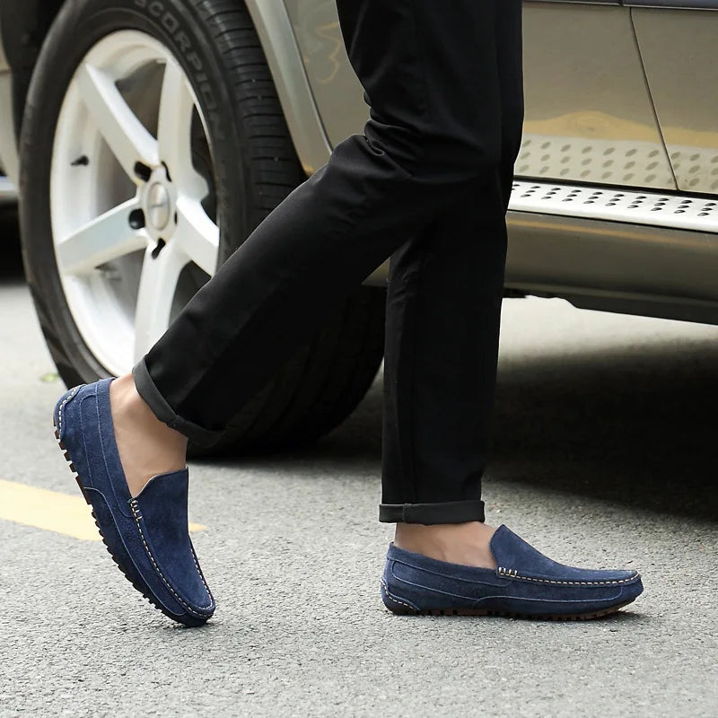 Suede Handmade Driving Loafers