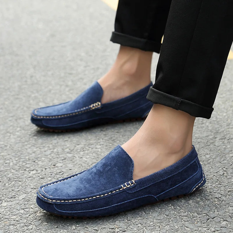Suede Handmade Driving Loafers