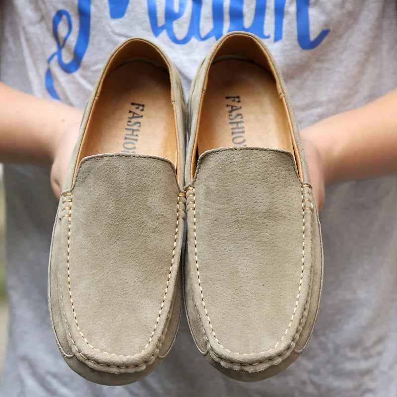Suede Handmade Driving Loafers