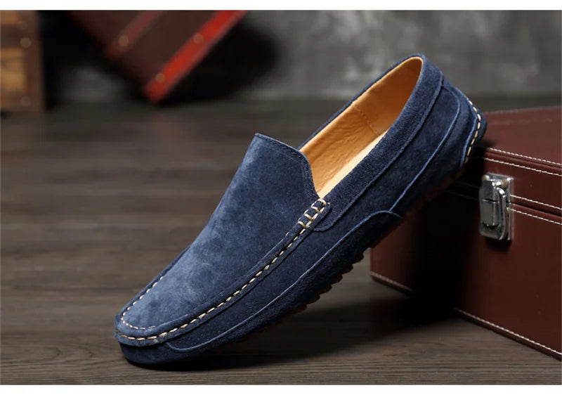 Suede Handmade Driving Loafers
