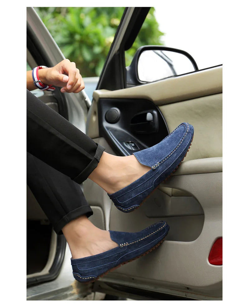 Suede Handmade Driving Loafers
