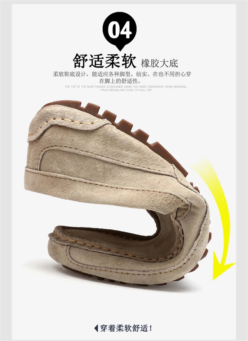 Suede Handmade Driving Loafers